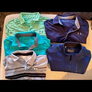 Golf polo shirts, shorts & hats